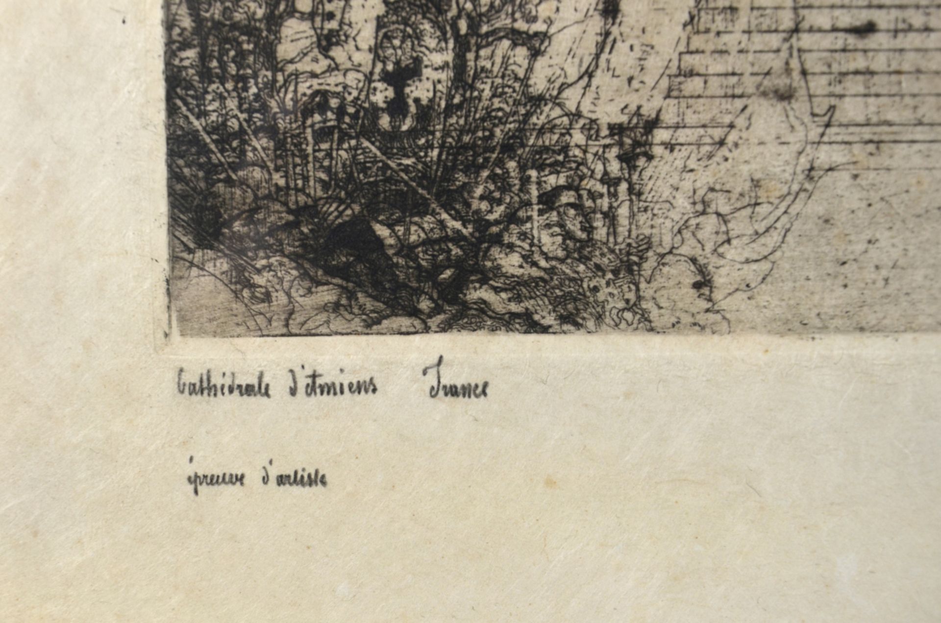 Jules De Bruycker: two etchings 'Sint-Niklaaskerk' and 'CathÈdrale d'Amiens' (*) - Image 4 of 4