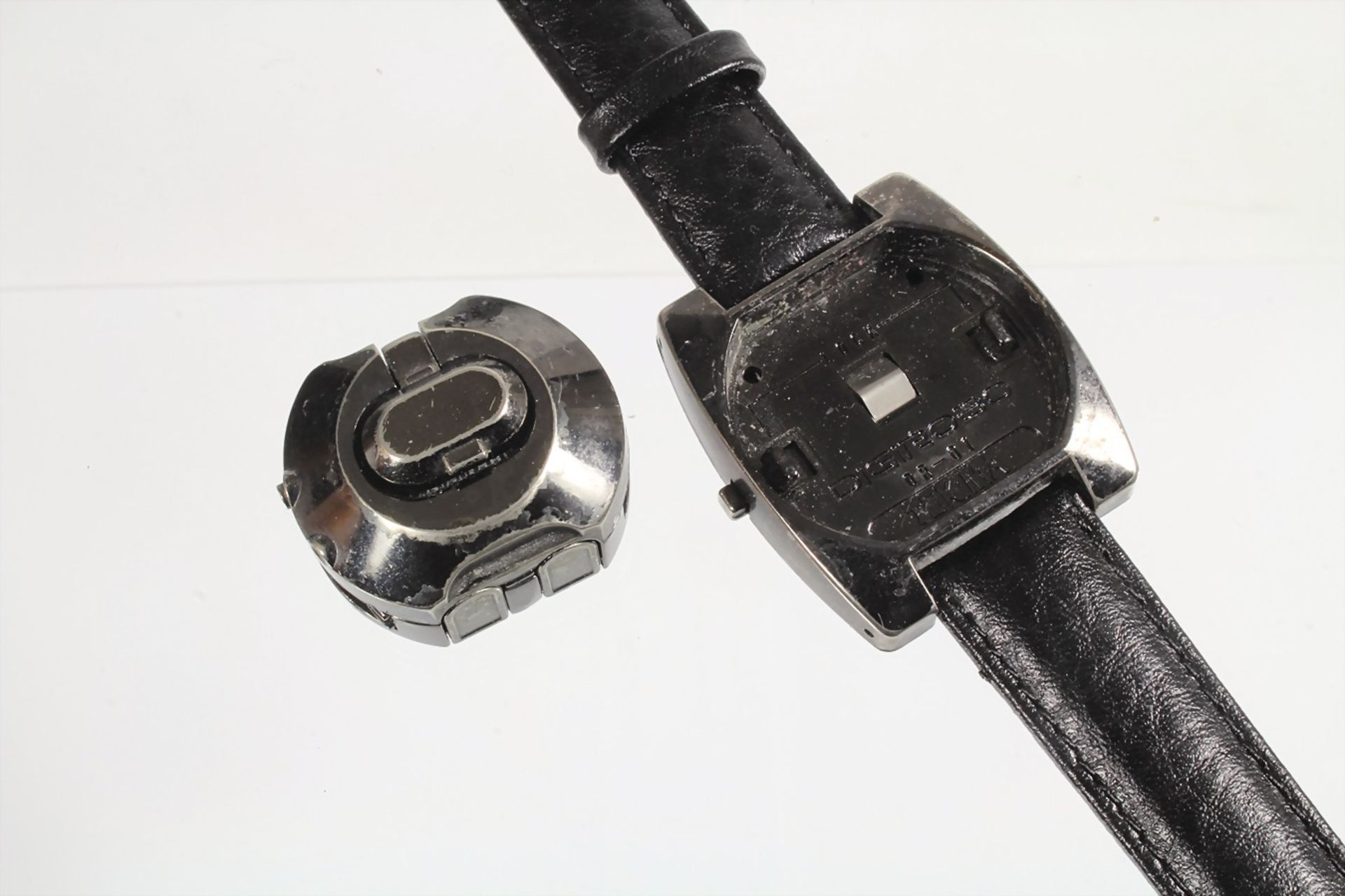 wristwatch "VINTAGE", DIGIROBO TOKIMA G.K. 1983 POPY JAPAN, black watch case, removable and - Image 3 of 4