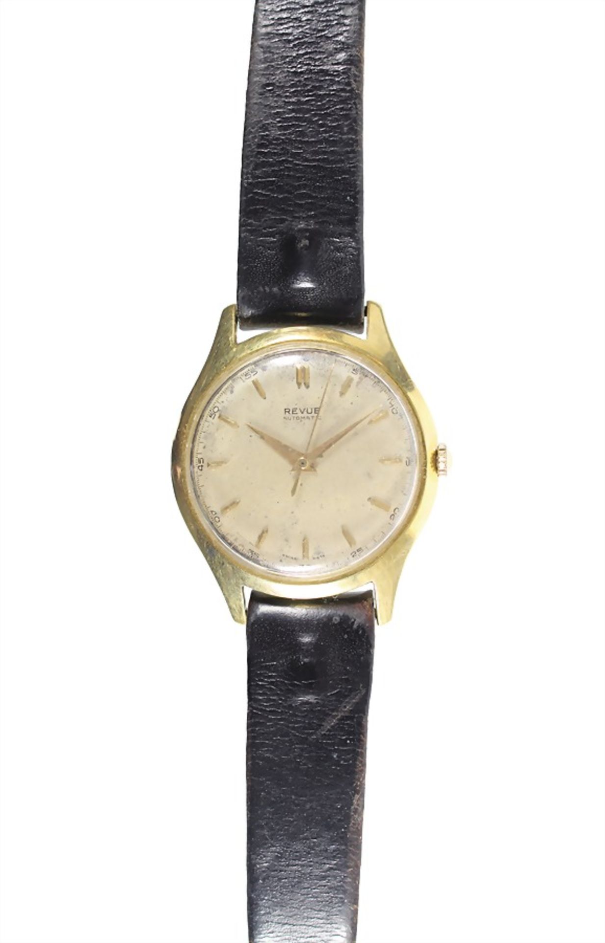 men's watch, "VINTAGE", Switzerland 1950s, yelow gold 750/000, signed REVUE (automatic), stick