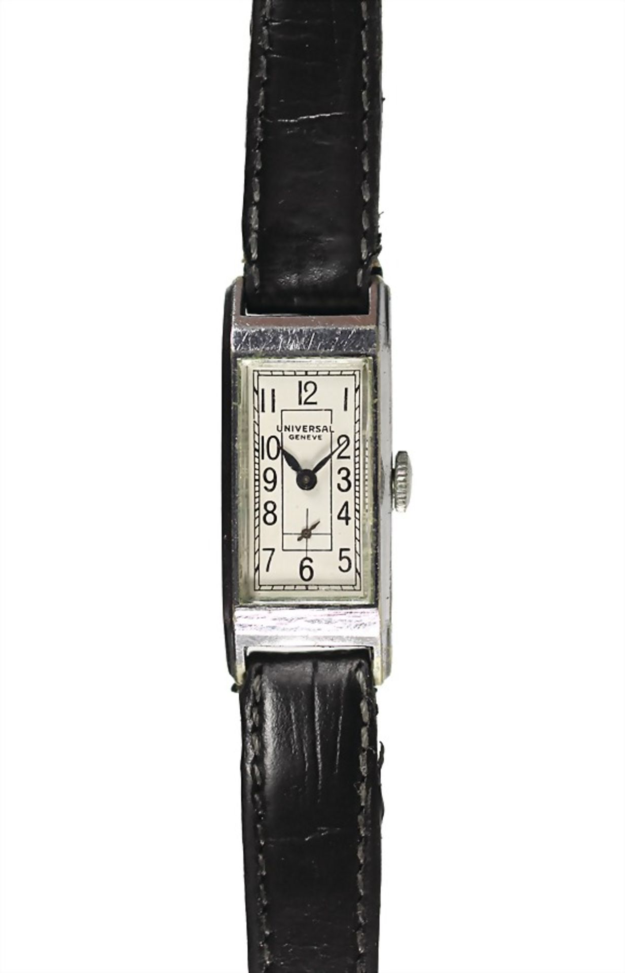 men's watch, "ART-DECO" 1930s/'40s, "LACO", manual winding, yelow gold 585/000, Arabic index,