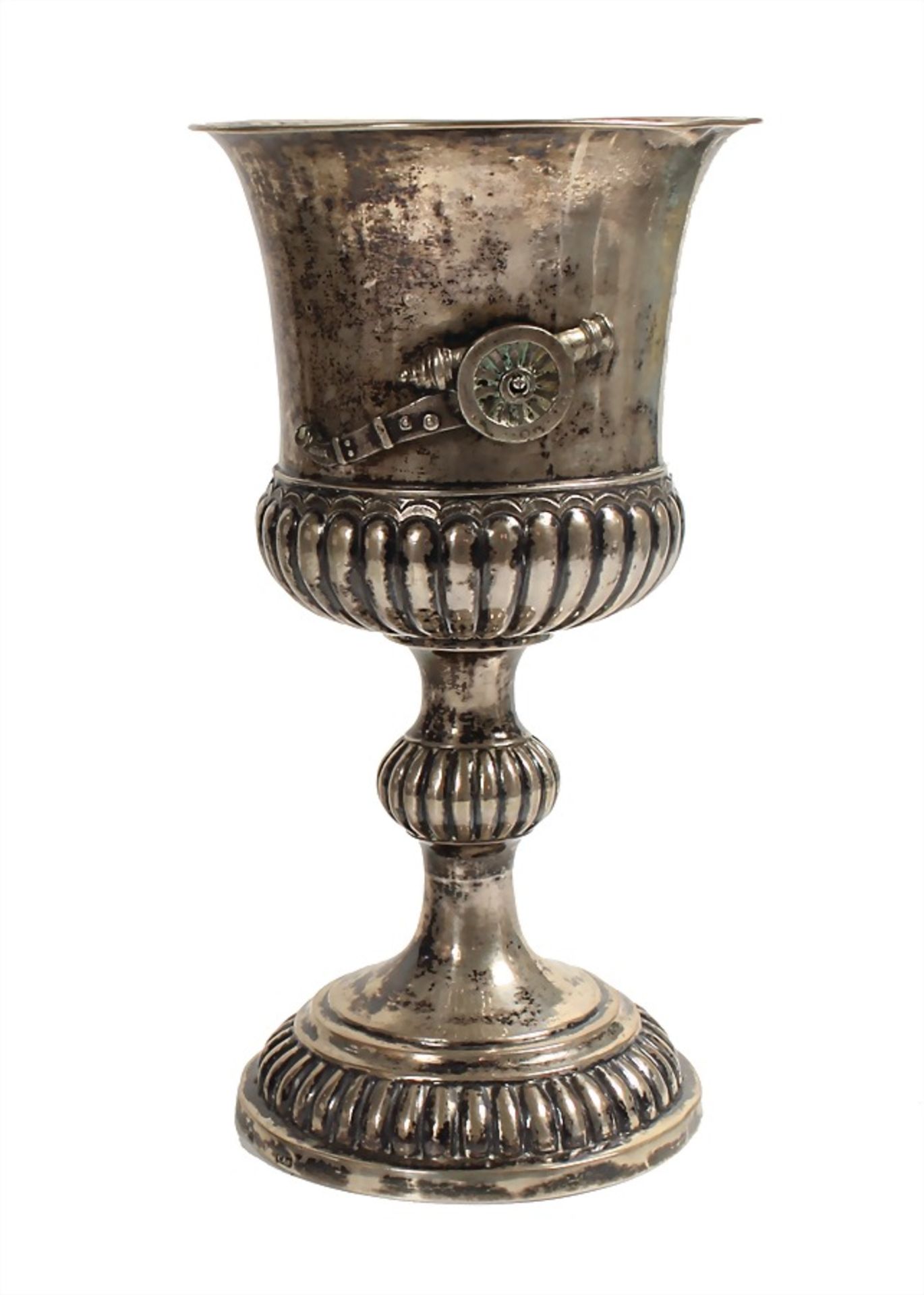 cup, Hamburg 1831, silver, makers mark CAR, awarded as honoring as "KANONIER", engraving: den 16 ten