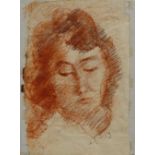 Anatoly Zverev (Russian, 1931-1986) (AR), Zinaida Costakis portrait, pastel on paper, 40 x 28 cm