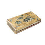 An Oriental Marble Jewellery Box with mother of pearl decoration. 2,5 x 15 cm.