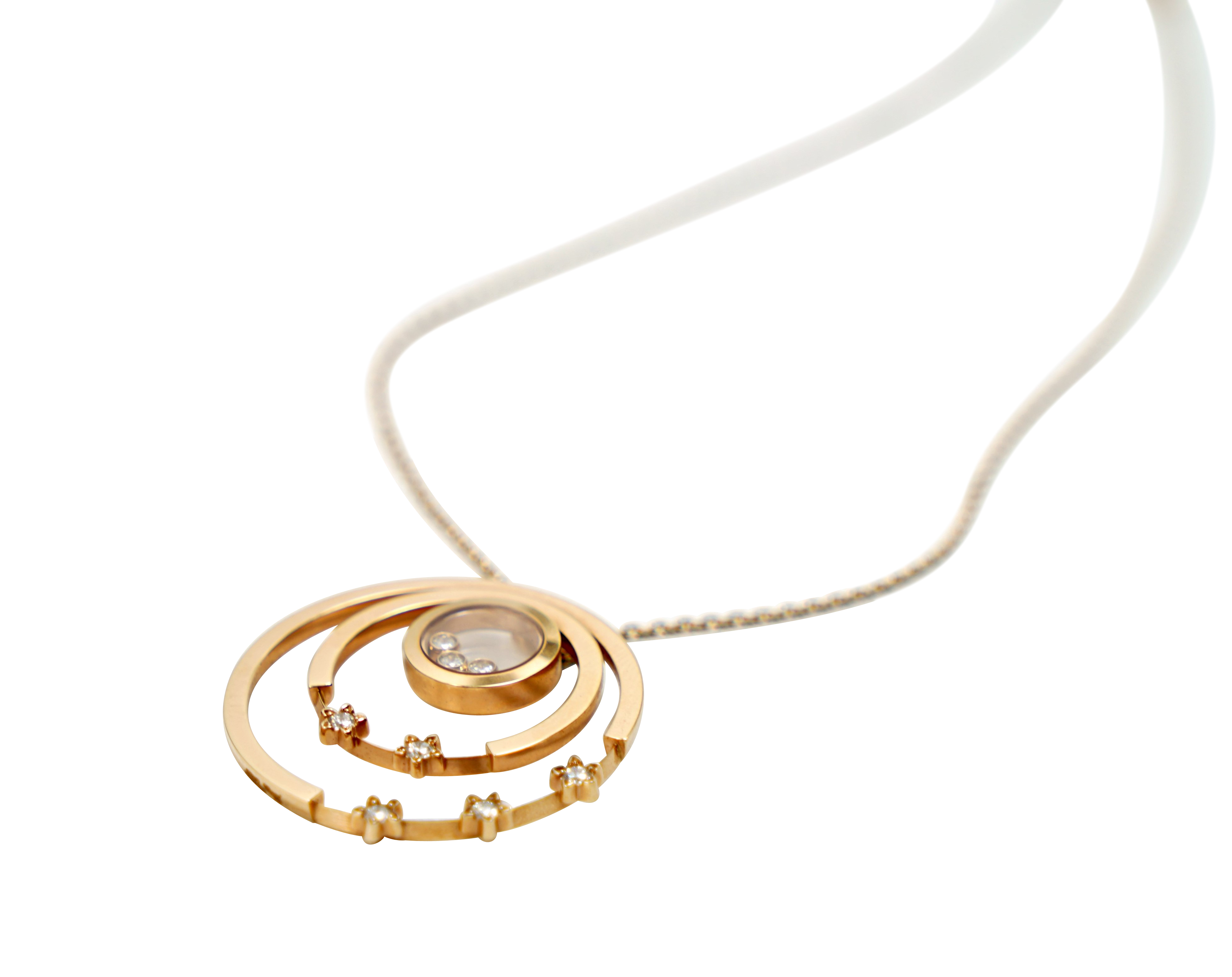 A Lady's Chopard 18K Rose Gold , Happy Diamonds pendant - Image 6 of 9