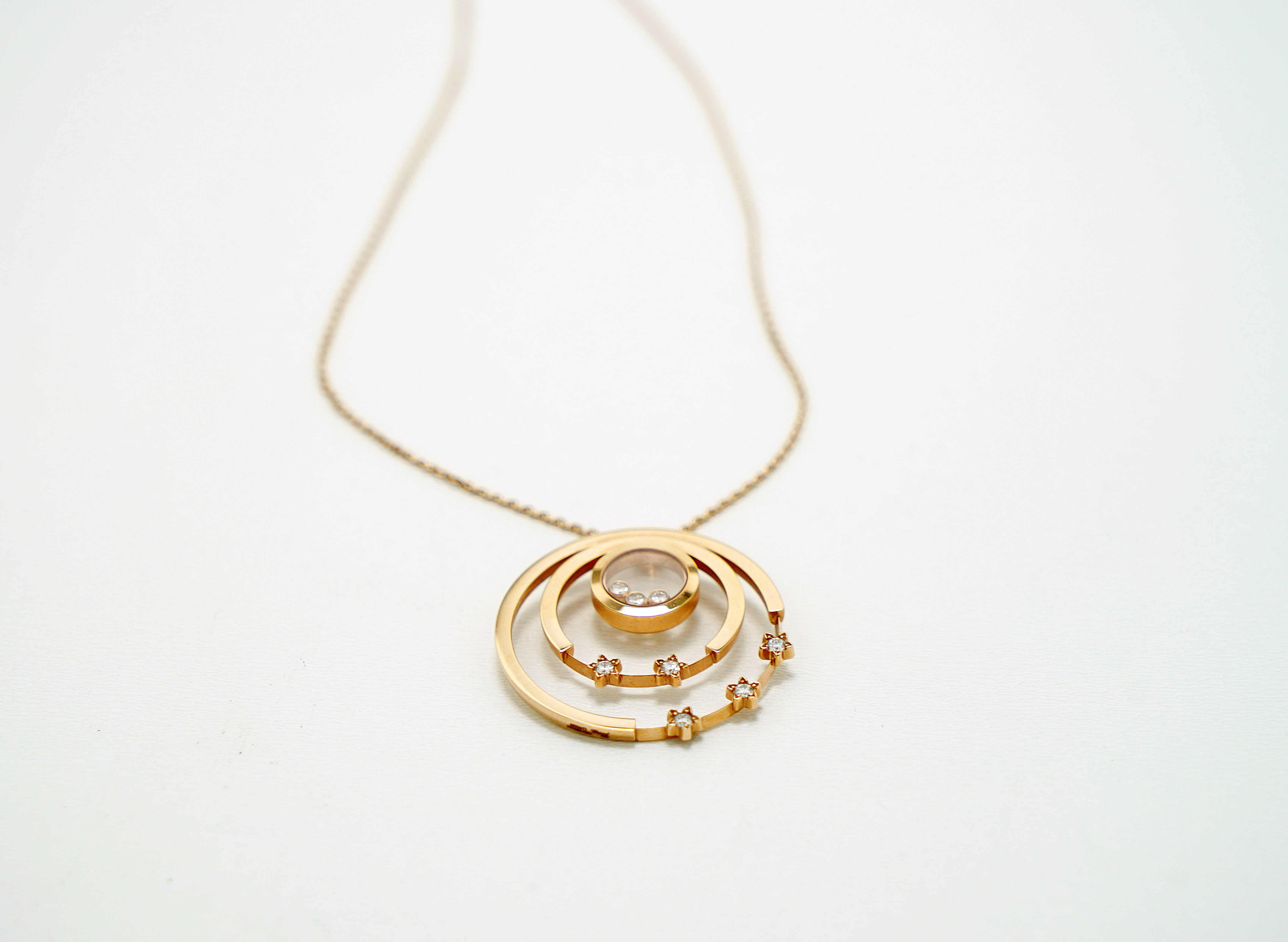 A Lady's Chopard 18K Rose Gold , Happy Diamonds pendant - Image 8 of 9