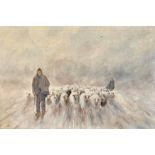 Christos Tselios (Greek), The Shepherds, oil on canvas, 60 x 90 cm