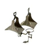 A pair of Early 19th century Ottoman Empire iron Cavalry Stirrups and horse bridle.