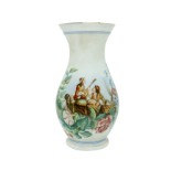 A 19th century Philhellenic porcelain vase depicting a Greek man and lady, Ioannina