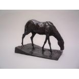 Edgar DEGAS (1834-1917), D'Après - Cheval à l'abreuvoir - Bronze à patine brune [...]