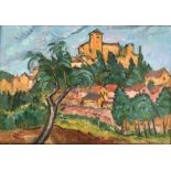 Alexis GRITCHENKO (1883-1977) - Village - Huile sur toile, signée en bas à droite [...]