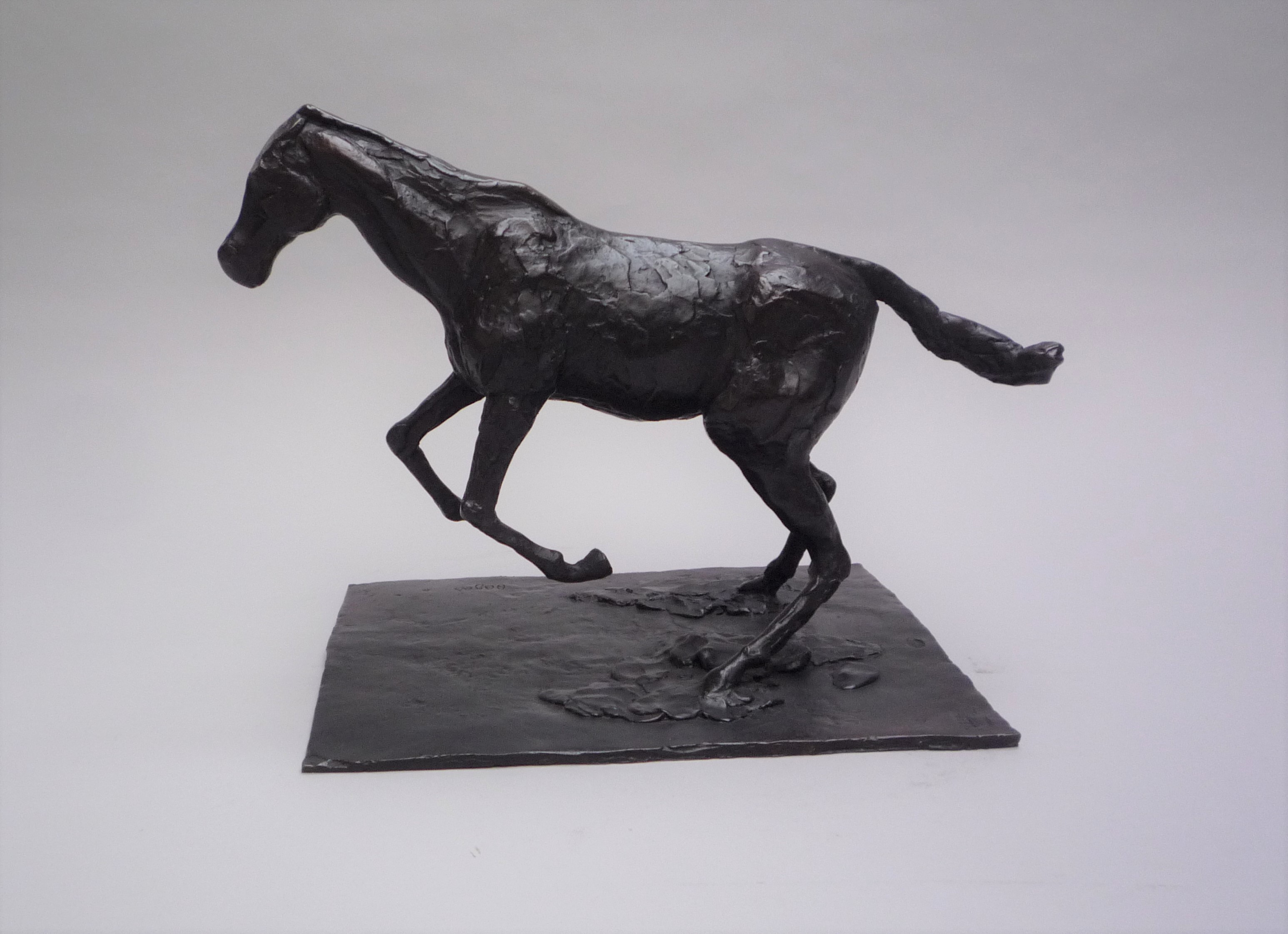 Edgar DEGAS (1834-1917), D'Après - Cheval enlevant sur l'obstacle - Bronze à [...] - Image 2 of 3