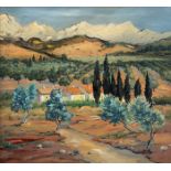 Yves BRAYER (1907-1990) - Champs d'oliviers en Provence - Huile sur toile, signée [...]