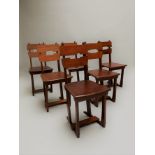 GUSTAVE SERRURIER-BOVY (1858-1910) - Ensemble de 6 chaises en bois de padouk. [...]