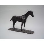 Edgar DEGAS (1834-1917), D'Après - Etude de cheval - Bronze à patine brune [...]