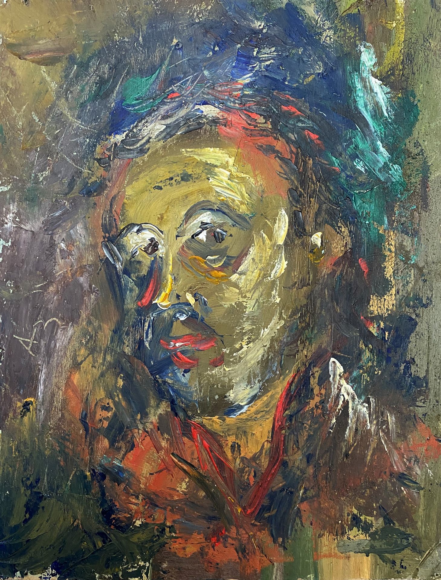 Anatolij Timofeevic ZVEREV (1931-1986) - Portrait d'homme - Huile sur carton, [...]