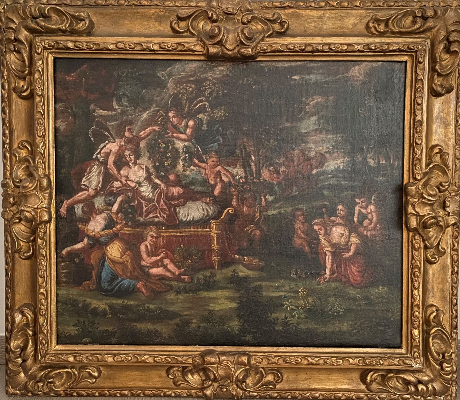 ECOLE DU XVIIIEME SIÈCLE - Scène de bacchanales - Huile sur toile - 50 x 63 cm [...] - Image 2 of 2