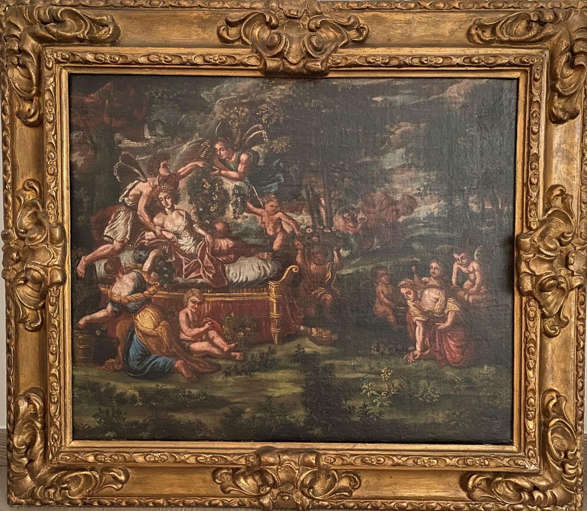 ECOLE DU XVIIIEME SIÈCLE - Scène de bacchanales - Huile sur toile - 50 x 63 cm [...] - Bild 2 aus 2