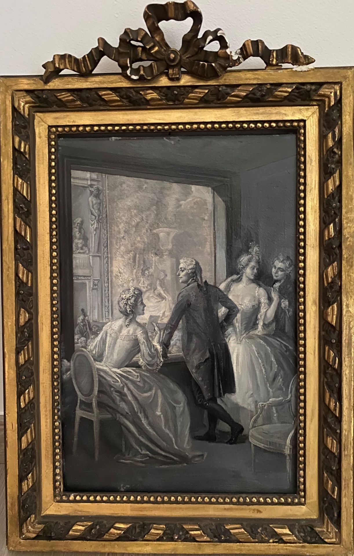 ECOLE FRANCAISE DU XIXème SIECLE - Dans la loge de l'Opéra - Peinture en [...] - Image 2 of 2