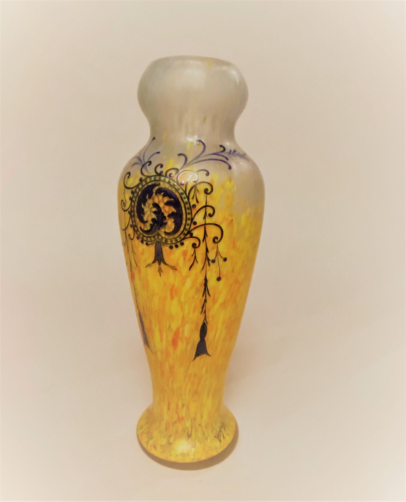 François-Théodore LEGRAS (1839-1916) - VASE balustre à col bombé en verre [...] - Bild 2 aus 3