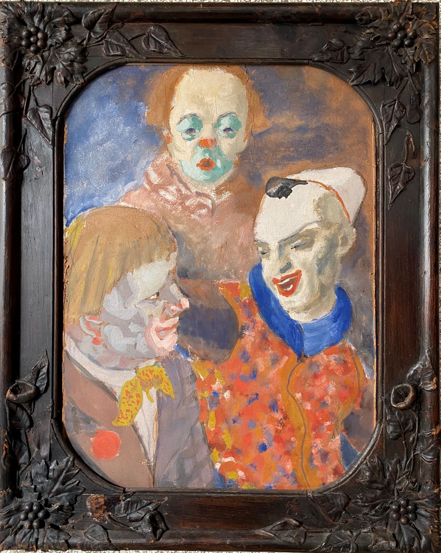Laura KNIGHT (1877-1970), Attribué à - Portrait de trois clowns, circa 1940 - [...]