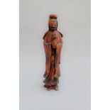 Japon – 19ème siècle - Statuette en bois de camphre sculpté d’une déesse [...]