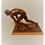 Manno MILTIADES (1880 Pancevo - Budapest 1935) - Le coureur - Bronze posthume à [...]