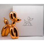 Jeff KOONS , D’Après - Balloon dog rose orange - Sculpture en résine chromée . [...]