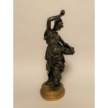 Albert Ernest CARRIER-BELLEUSE (1824-1887) - Le printemps - Sculpture en bronze à [...]