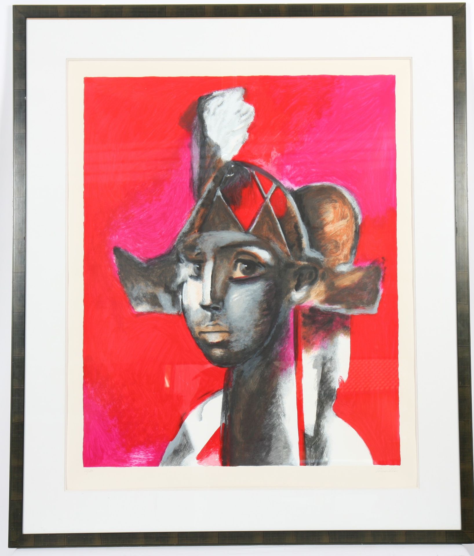 "Arlequin" de Roger Somville (1923-2014) Lithographie polychrome représentant un [...]