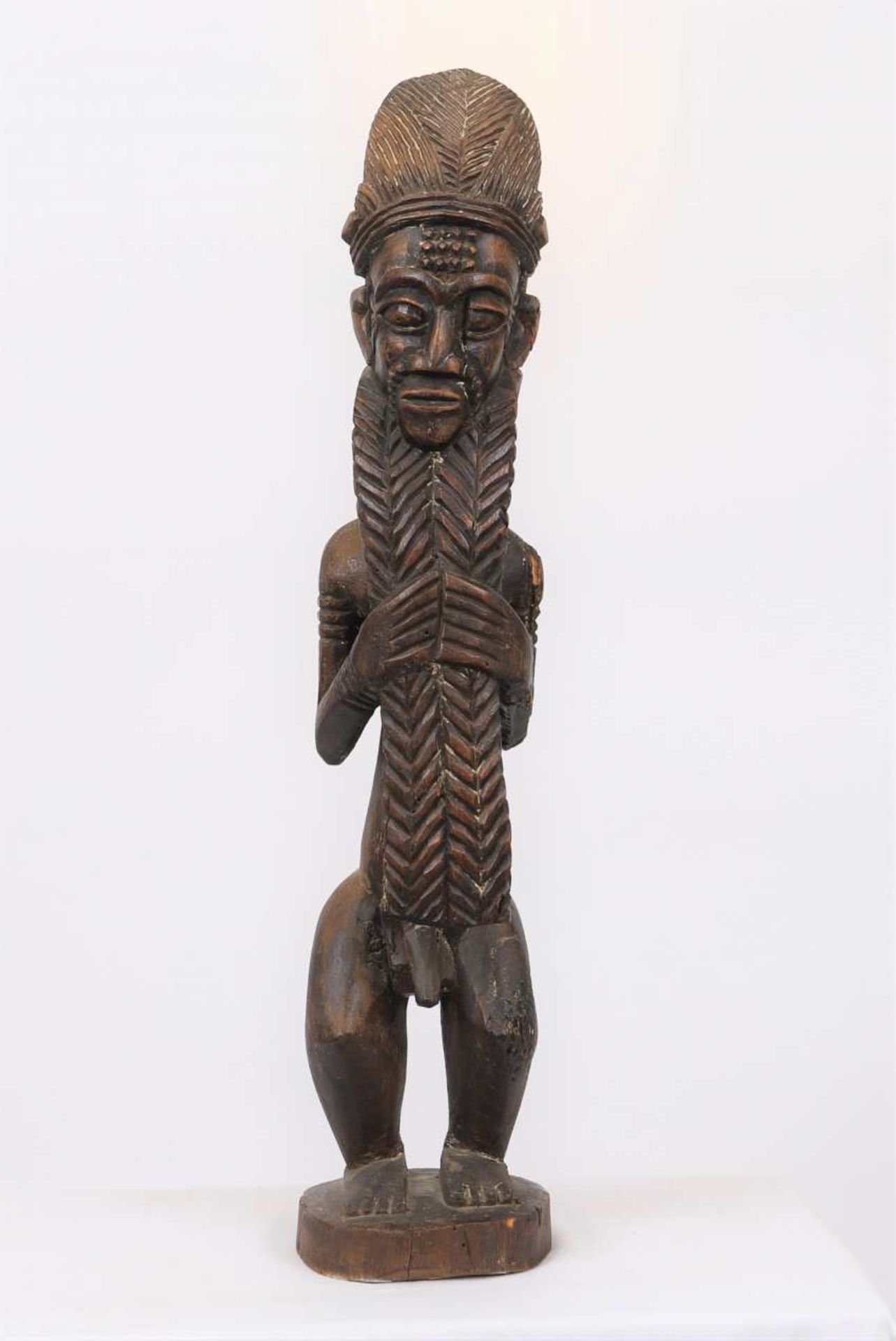 Figurine boisEx Congo belge avant 1960Dimensions: H: 69; L: 14 cm