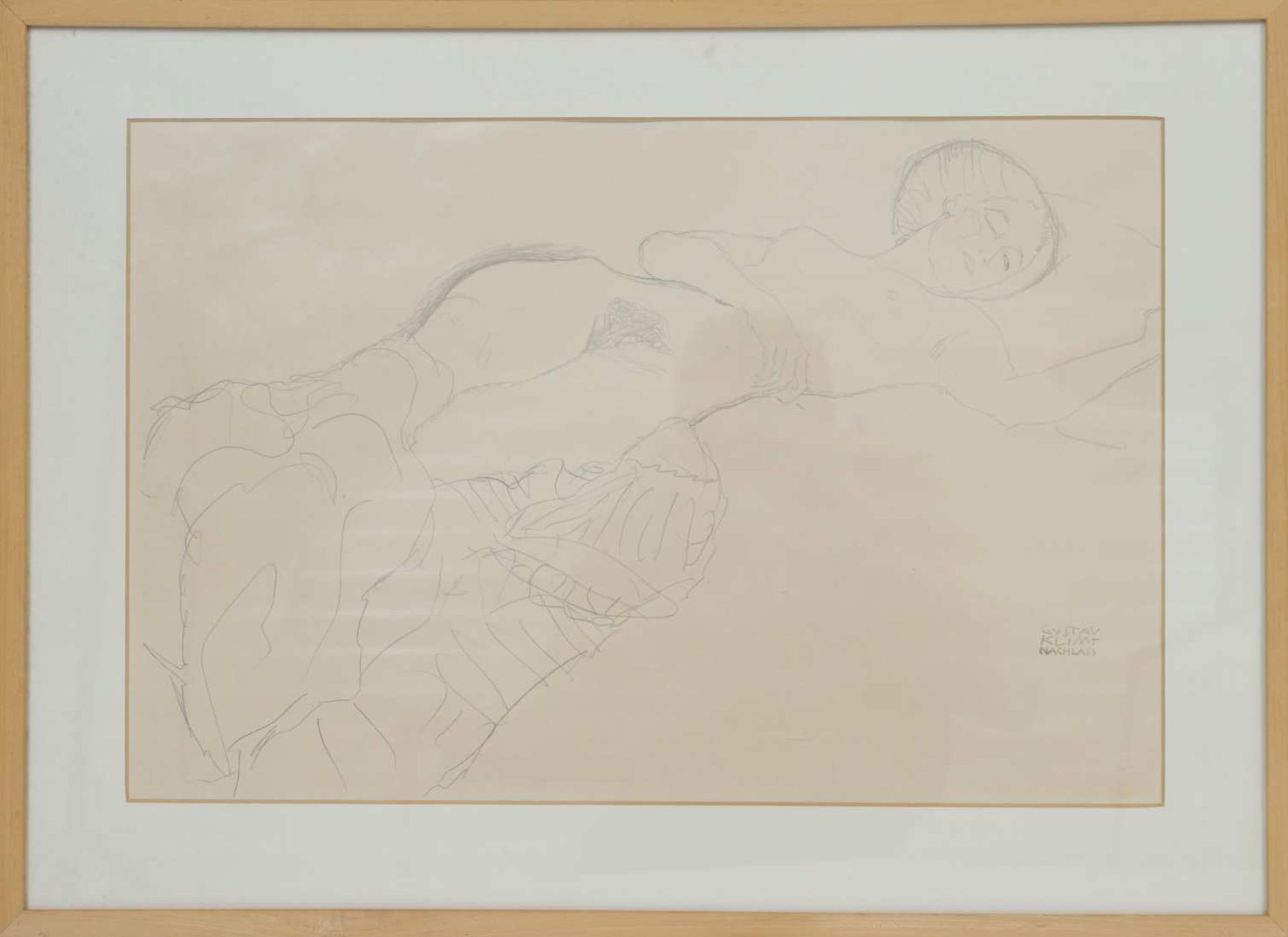 Gustav Klimt (1862-1918)Célébre artiste peintre autrichienEnsemble de 6 lithographies monochrome