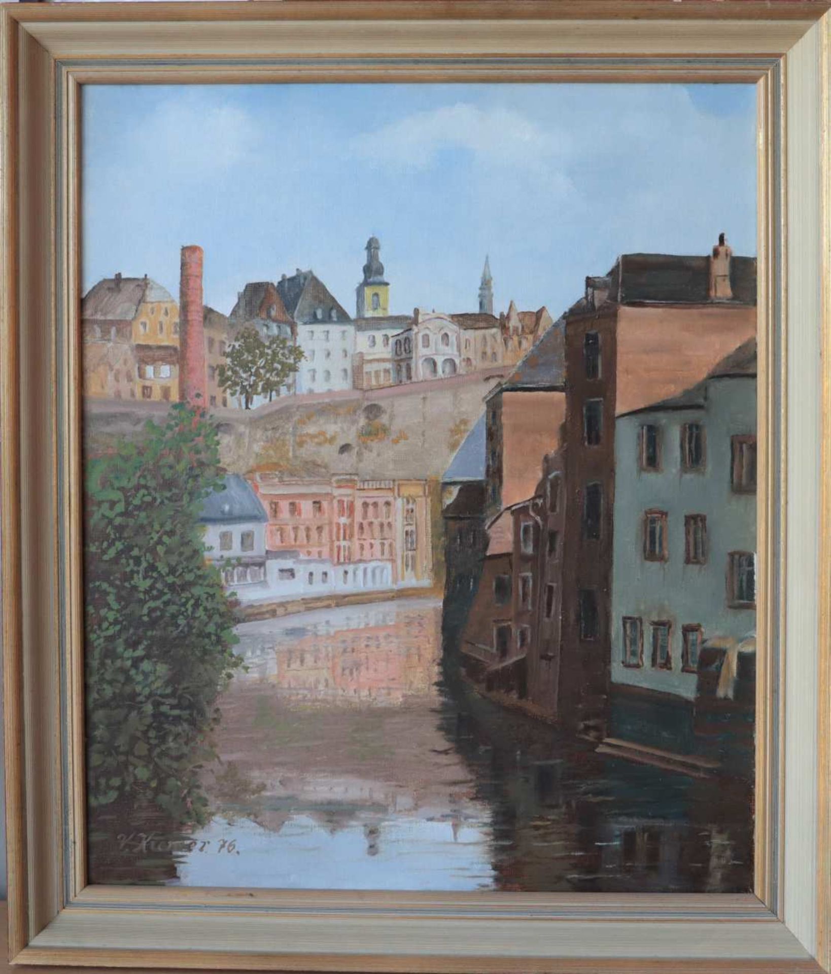 Victor Kremer (1900-1985)Artiste peintre luxembourgeoisHuile sur toile encadrée, représentant une