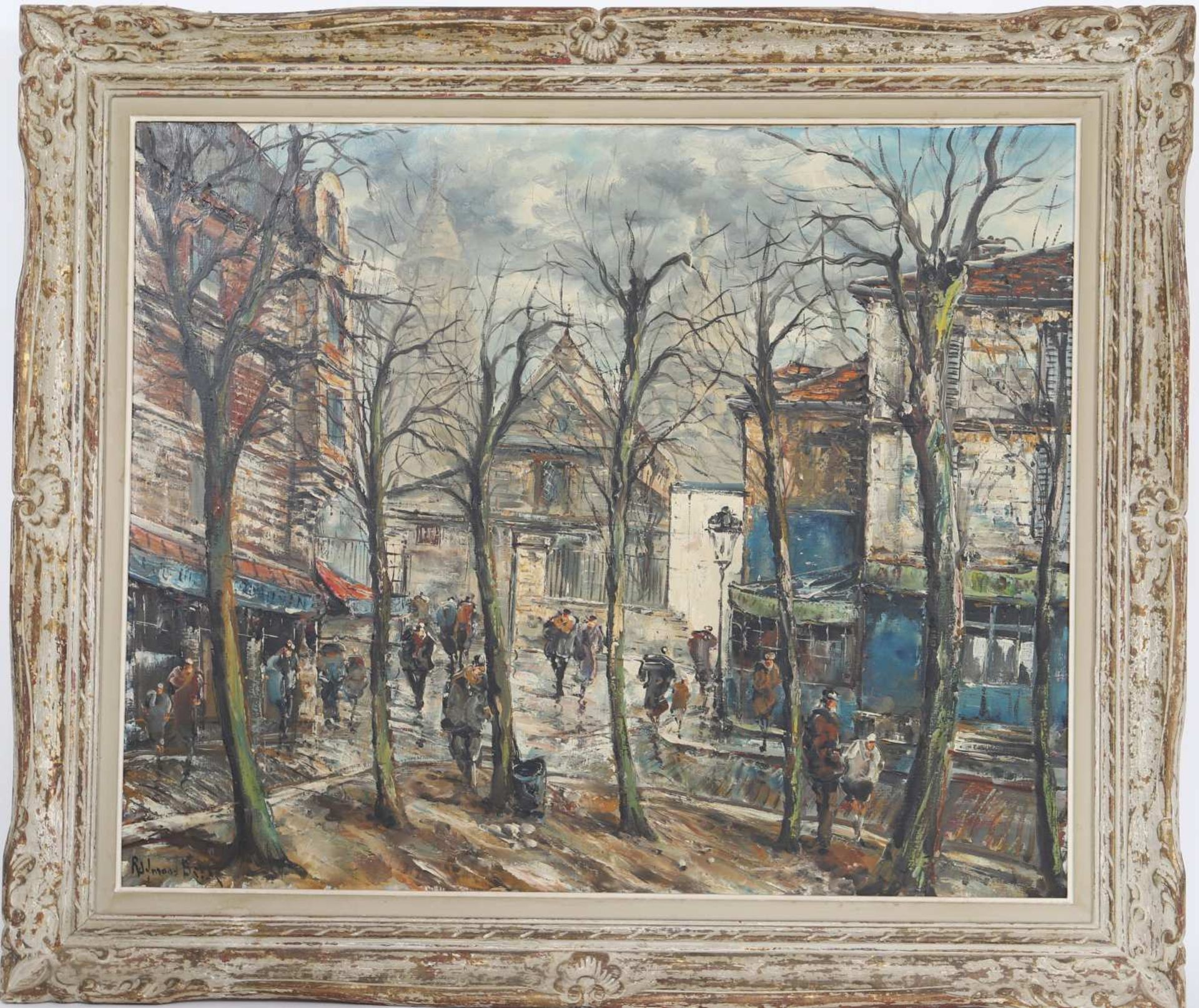 "Montmartre" de Raymond Besse (1899-1969)Artiste peintre françaisHuile sur toile encadrée.Signé en