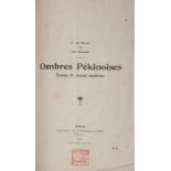 DE HOYER (L.) et DAMIEN (Ch.), Ombres pékinoises, roman de moeurs modernes,