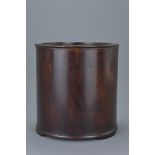 Chinese Zitan Wood Brush Pot. 16cms high