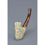 A 20th century carved meerschaum pipe.
