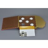 A Chinese boxed set of five 999 silver bowls each weighing 20g with certificates and papers. Bowl di