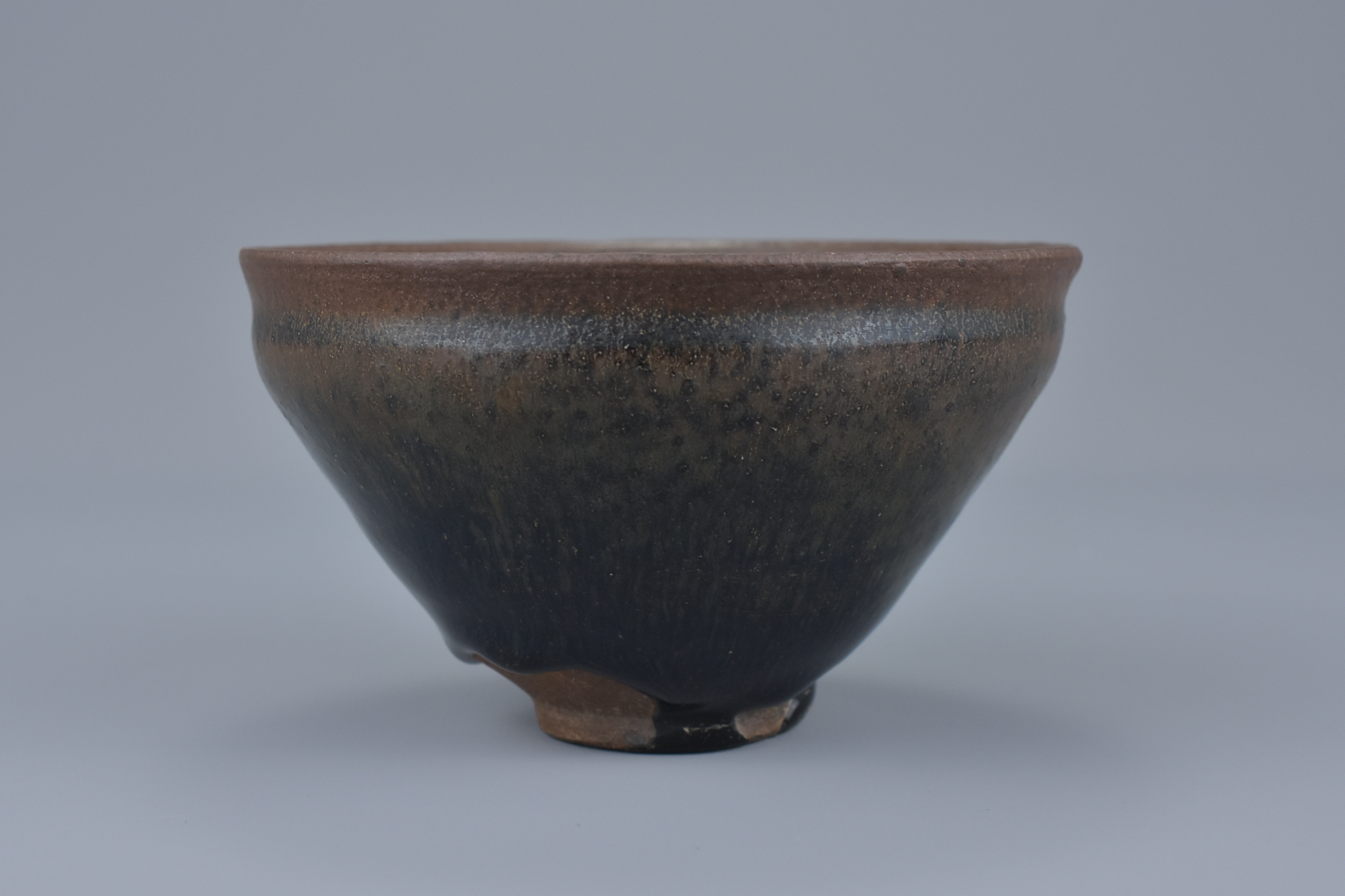 A quality Chinese Song dynasty (960-1280 AD) Jianyao Hare's Fur pottery tea bowl. Possibly of the pe