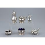 English antique Victorian silver pepper pot and mu