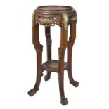 A French chinoiserie jardinière stand with gilt bronze fittings. Makers mark to underneath. 86cm tal