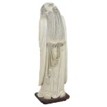 A Chinese 19th Century Carved Ivory Figure of Poet Li Bai