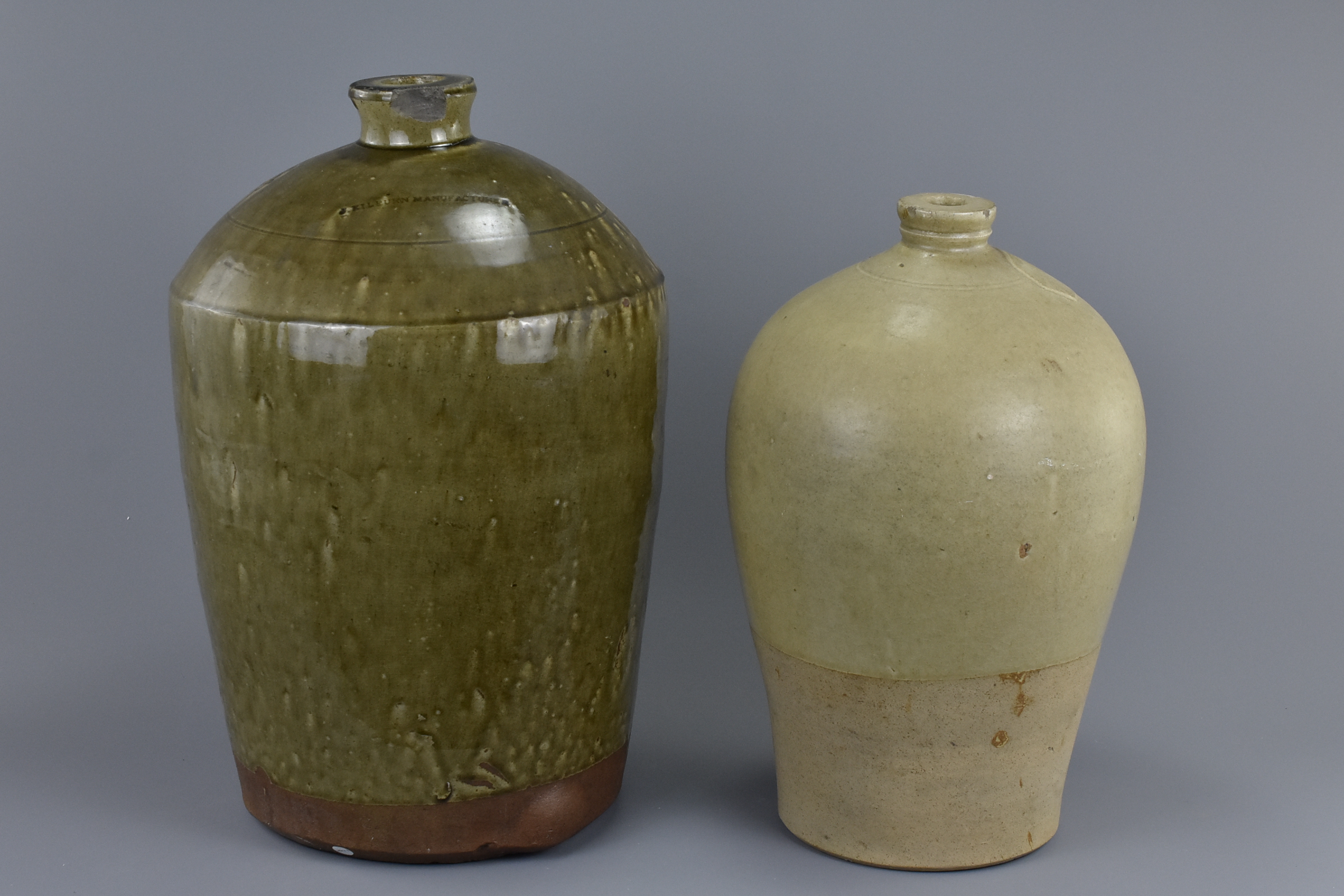 Two Large English 19th Century Stoneware Wine Jars, Hawes, Yorkshire - Image 7 of 8