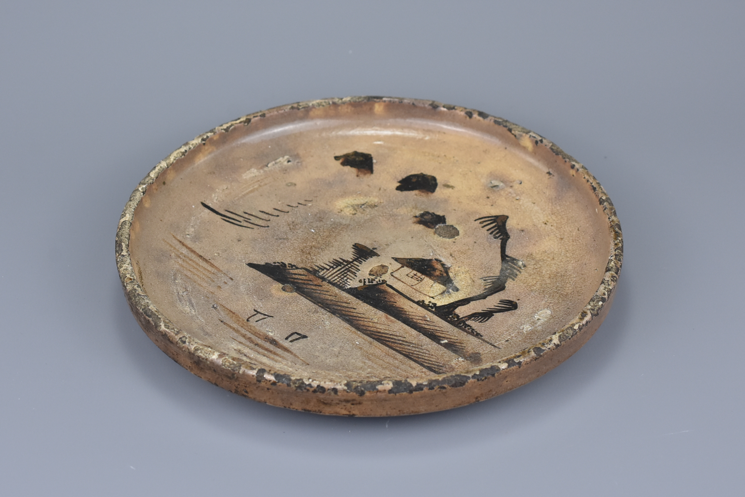 A Japanese Seto Ware Andon-Zara Dish – Edo Period - Image 7 of 7