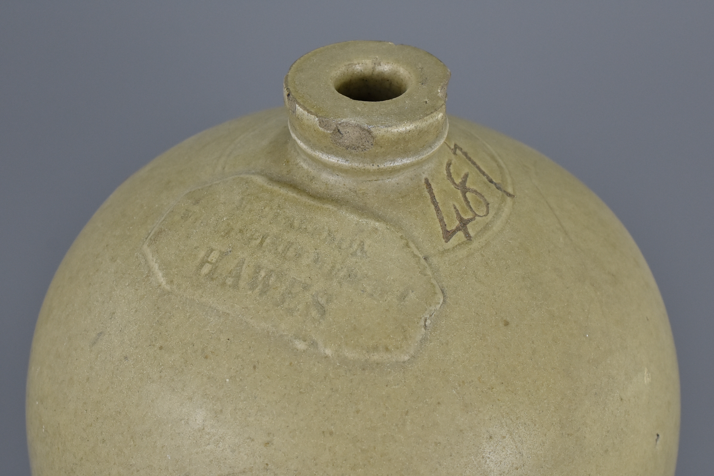 Two Large English 19th Century Stoneware Wine Jars, Hawes, Yorkshire - Image 5 of 8