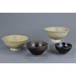 Two Chinese Song Dynasty bowls with Two Tea Bowls