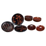 18 Japanese Lacquered Wood Dishes (3 Sets)