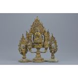 A Chinese Gilt Bronze Shrine of Buddha and Followers