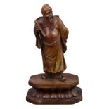 A Chinese Carved Soapstone Figure of a Scholar