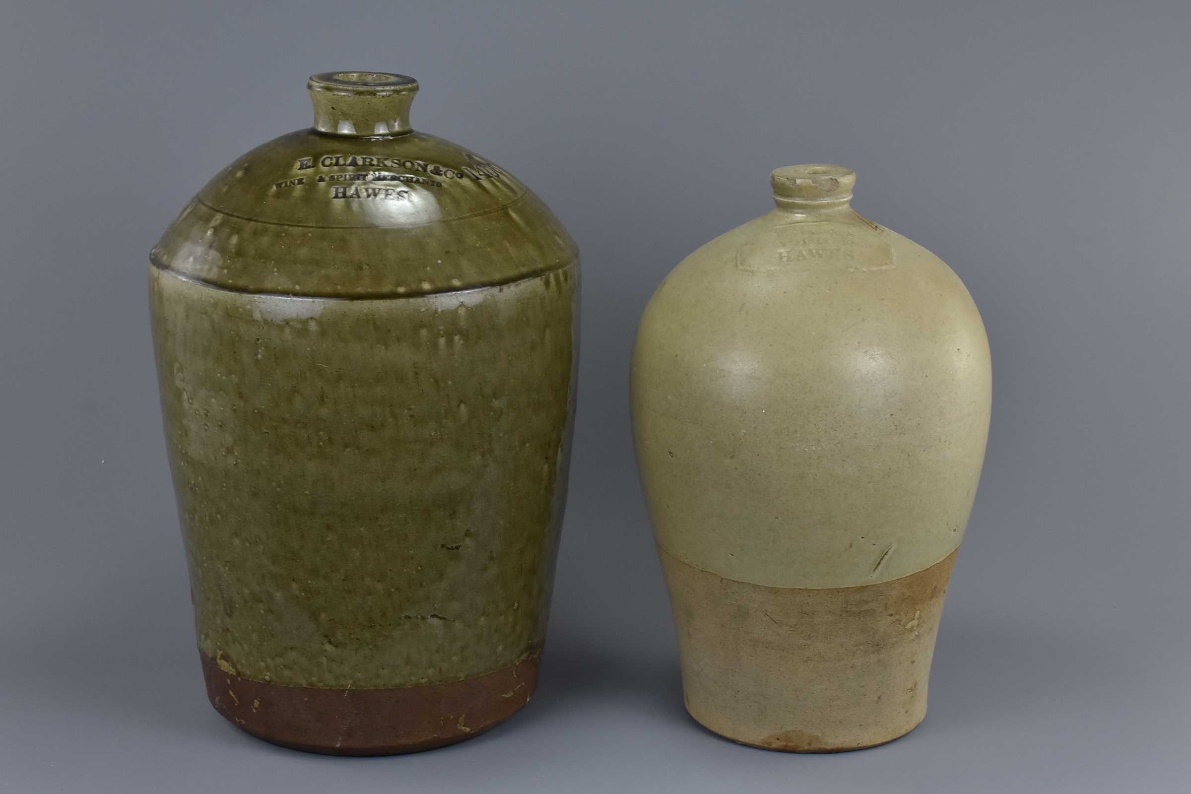 Two Large English 19th Century Stoneware Wine Jars, Hawes, Yorkshire - Image 3 of 8