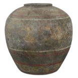 A Large & Rare Chinese Han Dynasty Painted Pottery Jar with Oxford TL Test